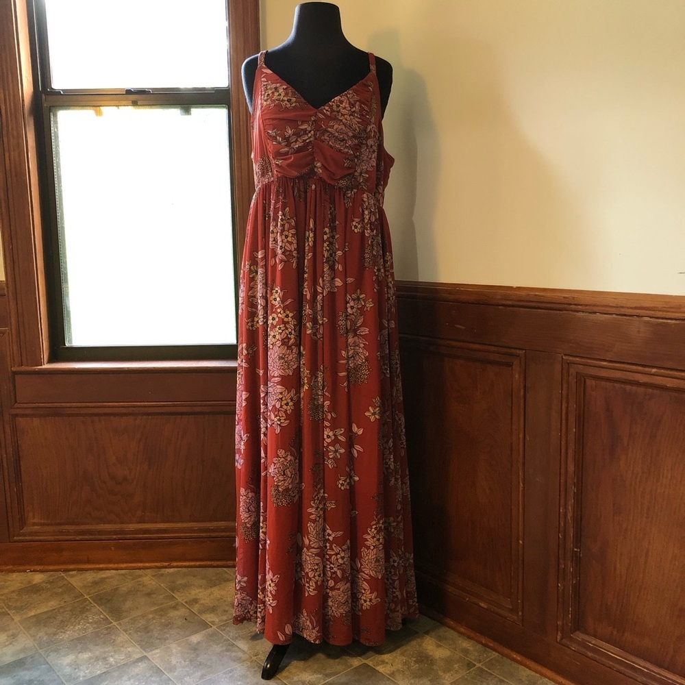 Torrid Floral Soft Mesh Maxi Dress